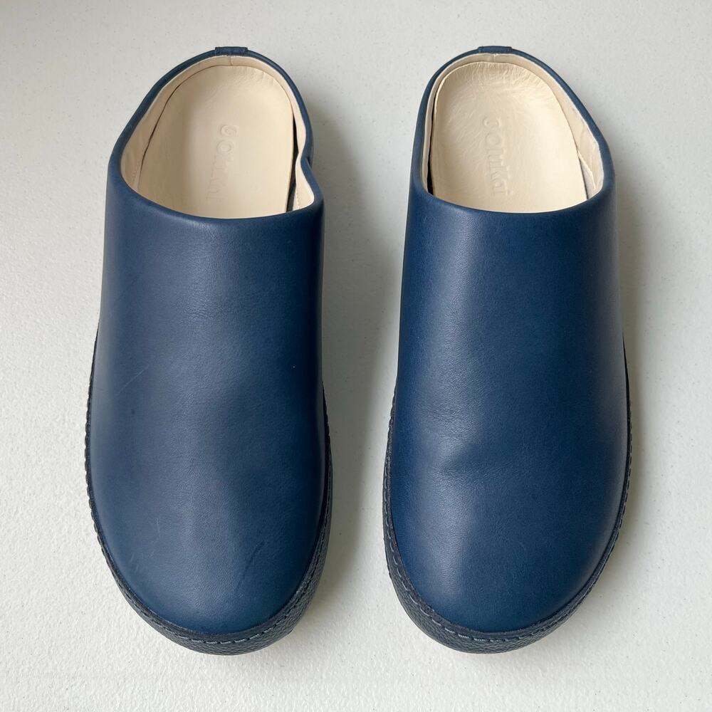 Olukai Hamani Leather Mules Men's Size 9 Blue Slip-On Comfort Minimalist NEW - Picture 4 of 13